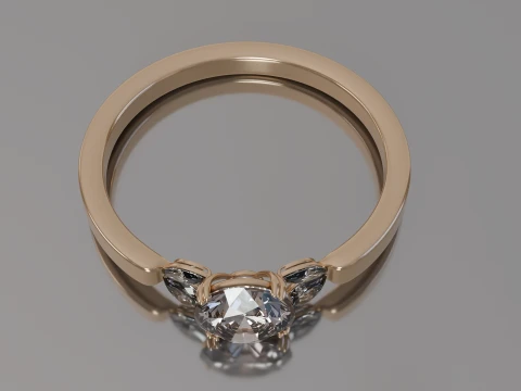 Diamond Ring printable model 3D Print Model