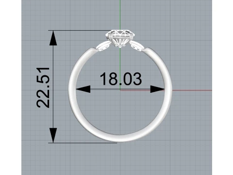 Diamond Ring printable model 3D Print Model