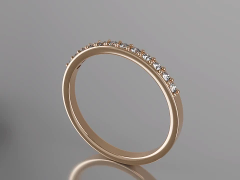 Diamant-Band-Ring 3D druckbare STL 3D Druckmodell