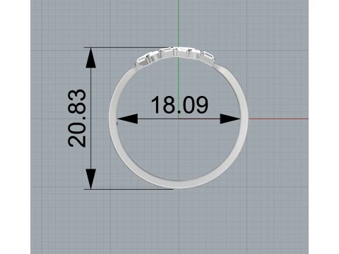Modern Geometric Baguette Gemstone Ring 3D Printable Jewelry STL Model 3D Print Model
