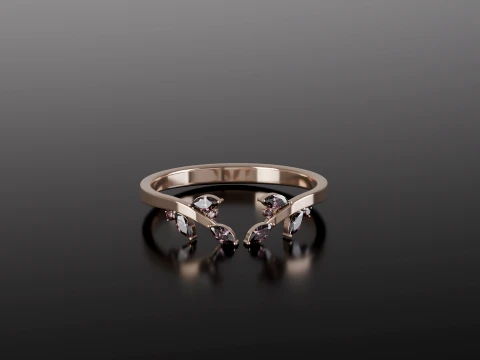 Marquise Diamond Ring 3D afdrukbaar sieradenmodel 3D printmodel
