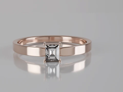 Prinses stenen ring 3D afdrukbaar sieradenmodel 3D printmodel