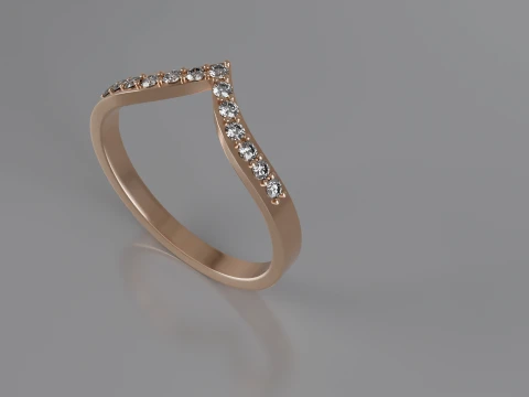 Modello di gioiello stampabile in 3D con anello di diamanti Modello di stampa 3D