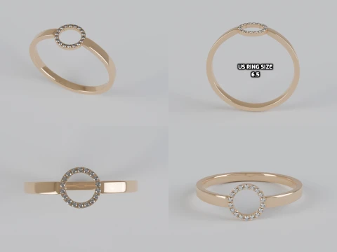 Diamond Ring 3d printable model 3D Print Model