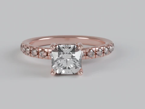 Anello di fidanzamento solitario con taglio Fiandra Modello di stampa 3D