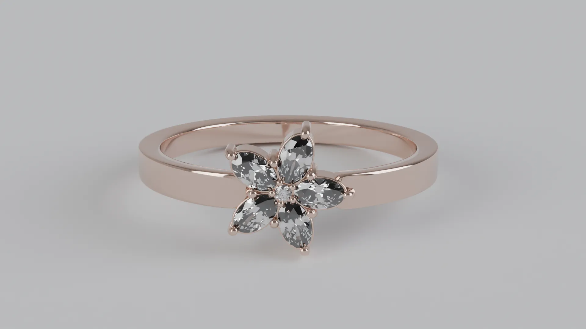Floral Oval Ring Printable Model STL OBJ 3D Print Model .c4d .max .obj .3ds .fbx .stl .blend 