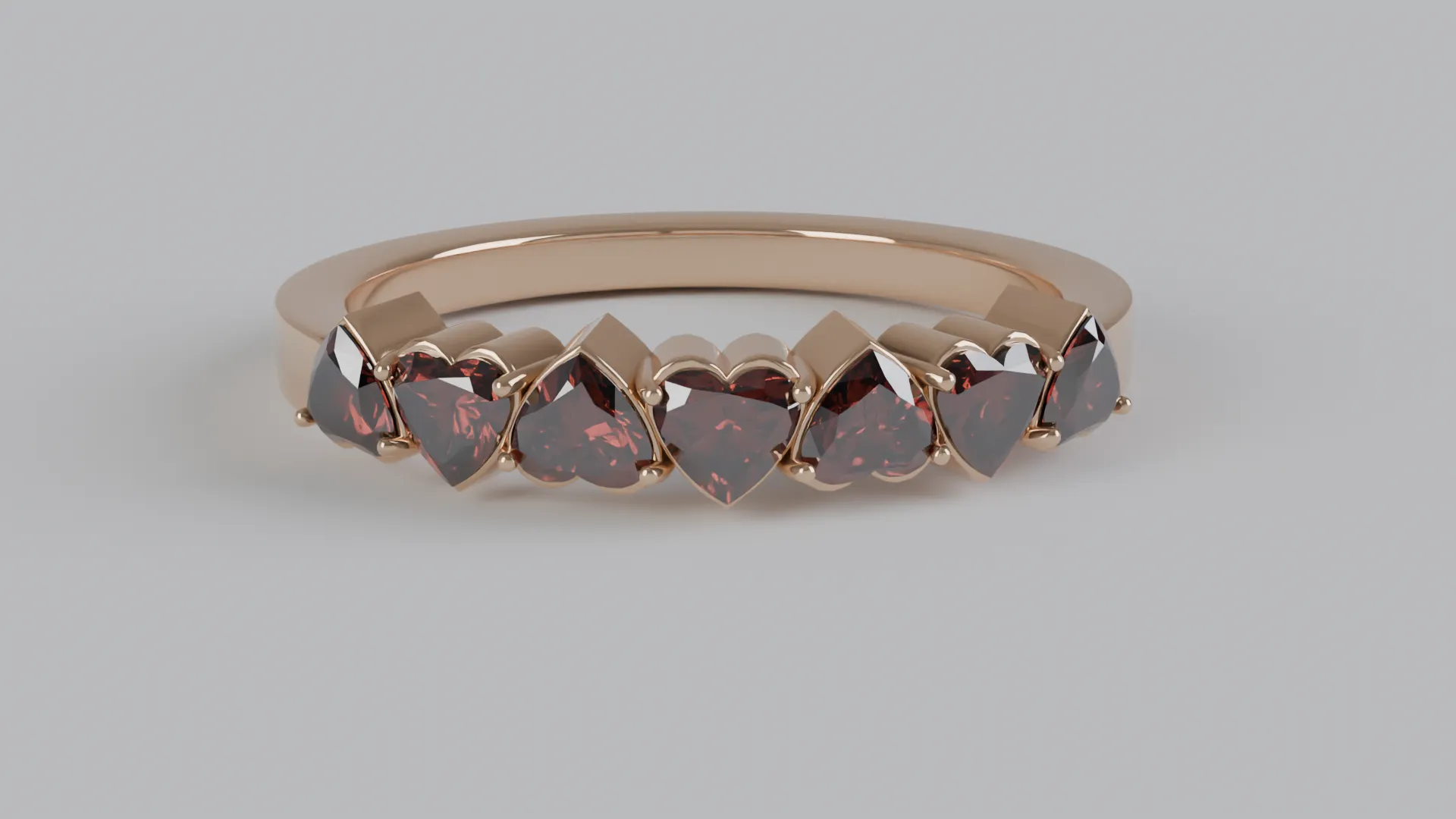 Heart Gemstone Ring STL OBJ 3D Print Model .c4d .max .obj .3ds .fbx .stl .blend 