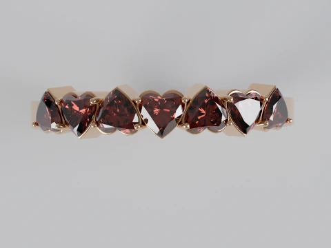 Heart Gemstone Ring STL OBJ 3D Print Model