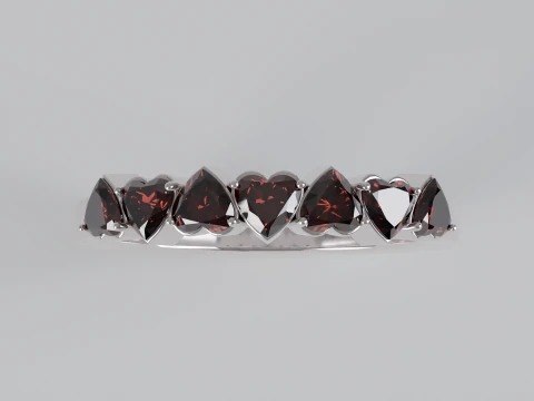 Heart Gemstone Ring STL OBJ 3D Print Model