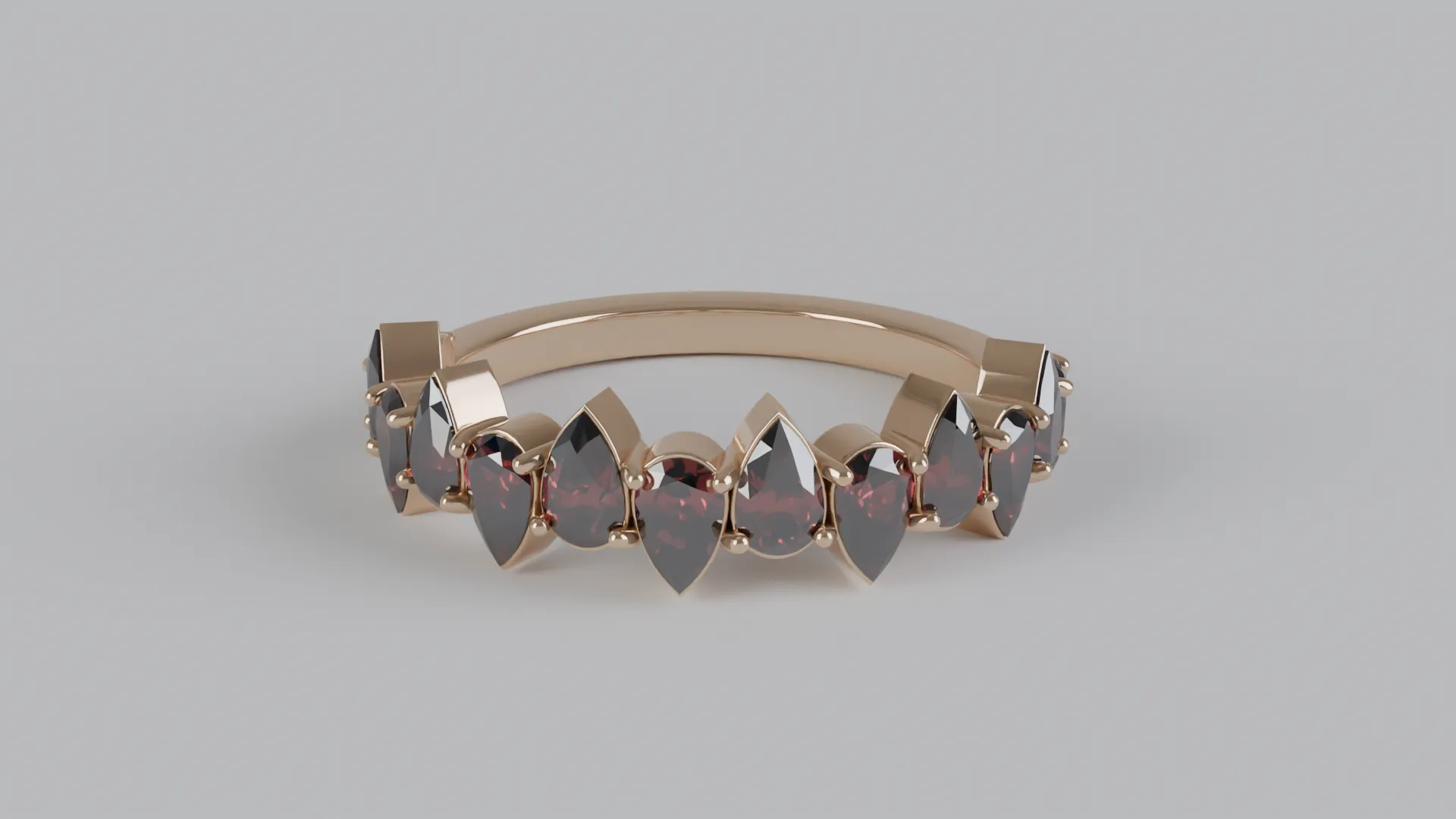 Pear Gemstone Ring STL OBJ Modello di stampa 3D .c4d .max .obj .3ds .fbx .stl .blend 