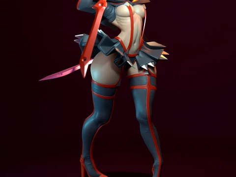 Ryuko Matoi from Kill la Kill 3D Print Model