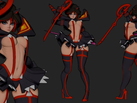 Ryuko Matoi from Kill la Kill 3D Print Model
