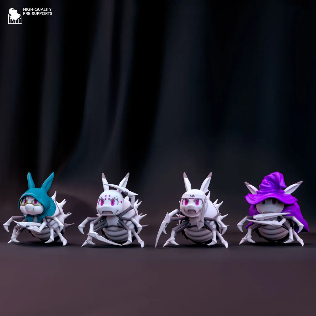 Chibi Spiders 3D Print Model .c4d .max .obj .3ds .fbx .stl .blend 