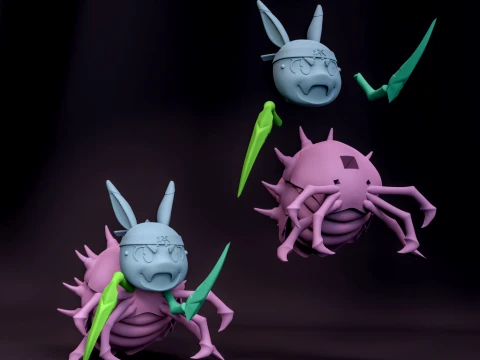 Chibi Spiders 3D Print Model