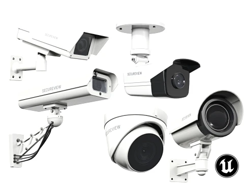 Security Camera Pack 3D Model