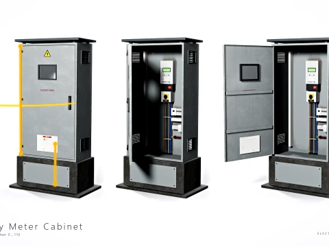 Electrical Utility Transformer Box Pack 3D Model