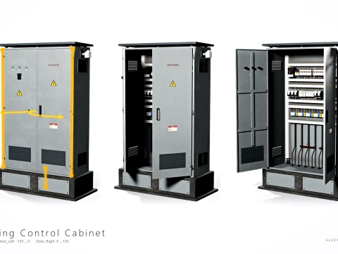Electrical Utility Transformer Box Pack 3D Model