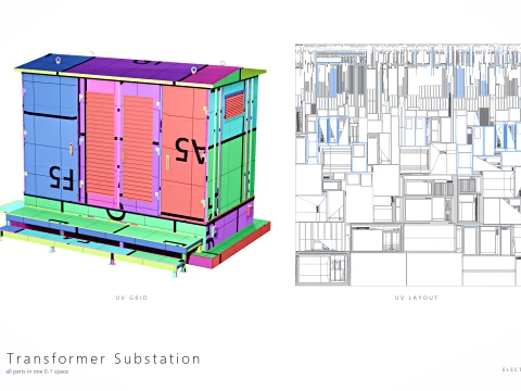 Electrical Utility Transformer Box Pack 3D Model