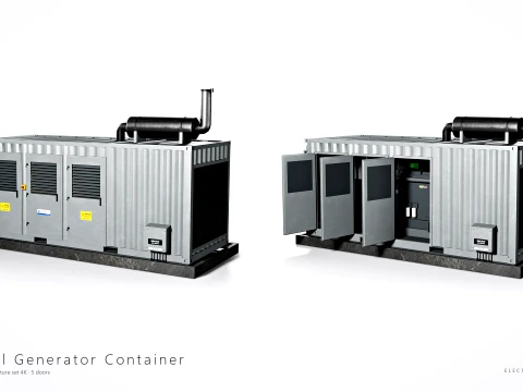 Electrical Utility Transformer Box Pack 3D Model