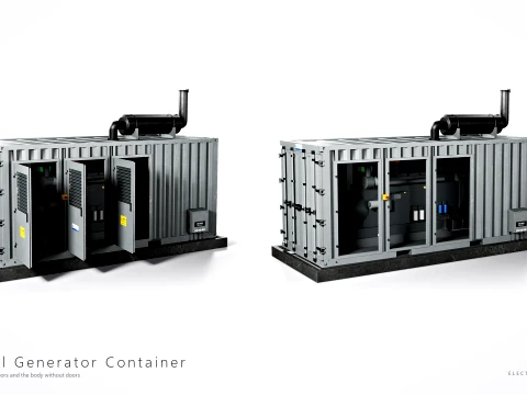 Electrical Utility Transformer Box Pack 3D Model
