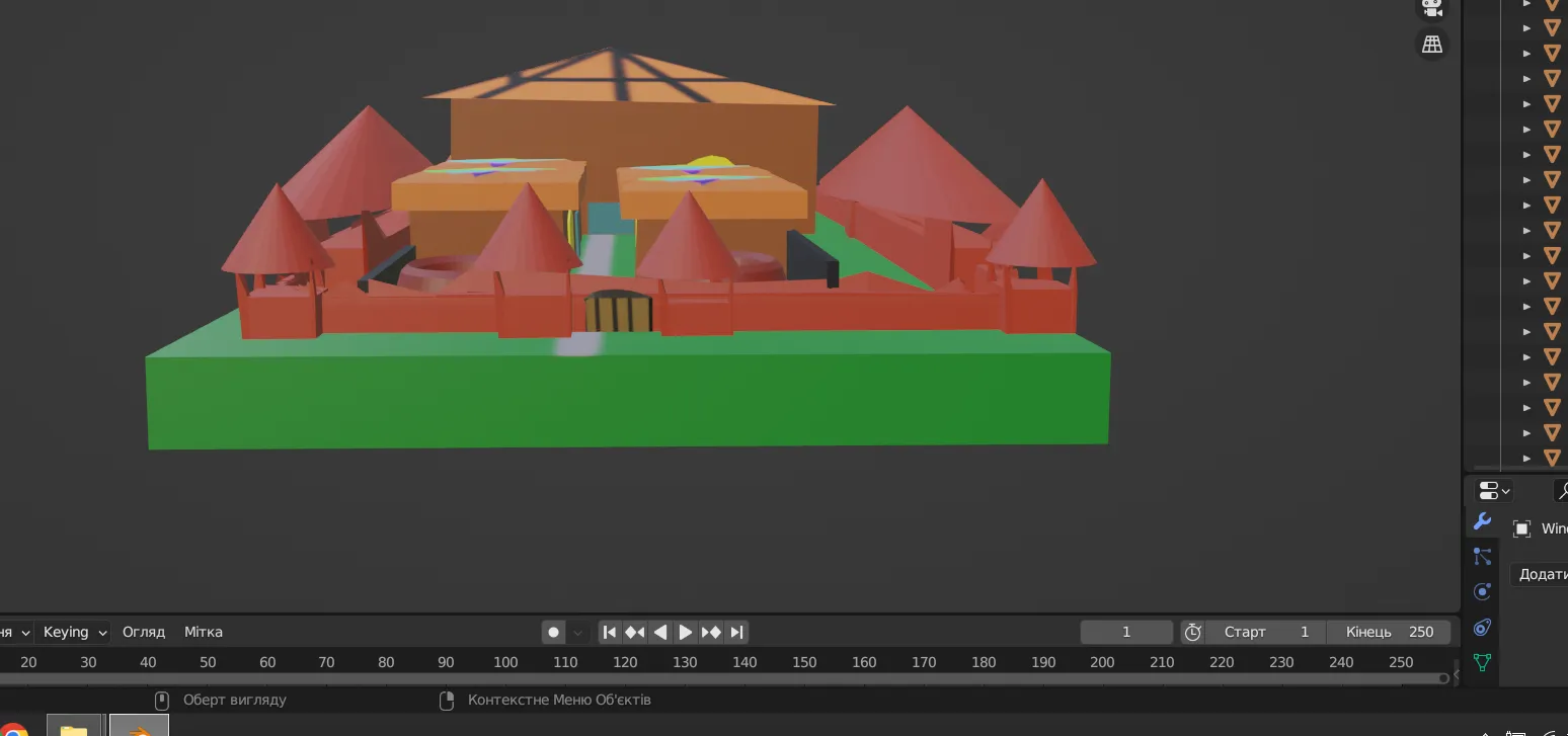 Fortress Meriz 3D Model .c4d .max .obj .3ds .fbx .stl .blend 