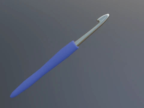 Crochet Hook Realistic 3D Model