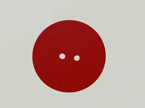 Red Button 2 Holes 3D Model