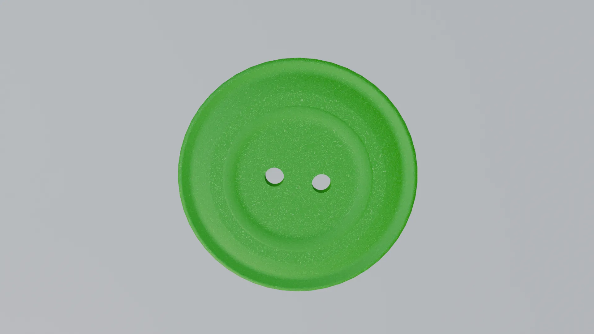 Green Button 2 Holes 3D Model .c4d .max .obj .3ds .fbx .stl .blend 