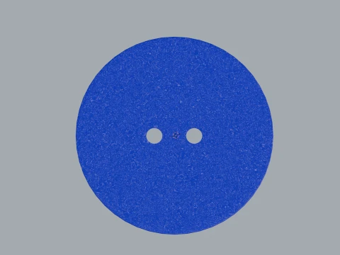Blue Button 2 Holes 3D Model