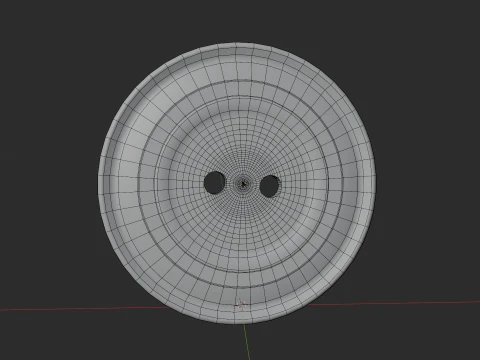 4 Color 2 Hole Button Set 3D Model