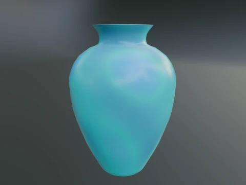 Ocean Breeze Vase Stylized Decorative 3D Модель