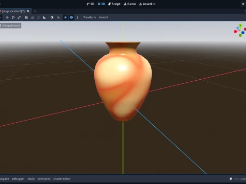 Sunset Decorative Ceramic Vase 3D Model