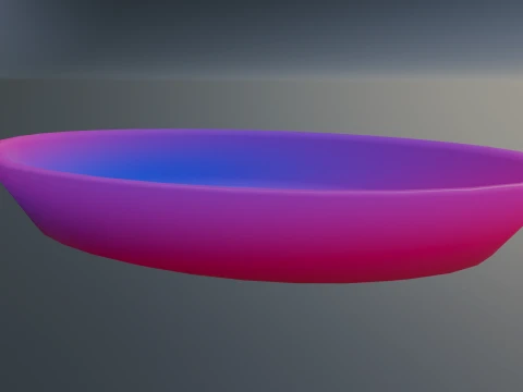 Inner Glow Low Poly Decorative Bowl 3D Model