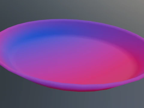 Inner Glow Low Poly Decorative Bowl 3D Model