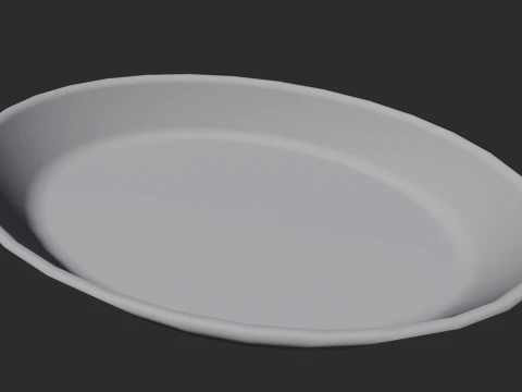 Inner Glow Low Poly Decorative Bowl 3D Model