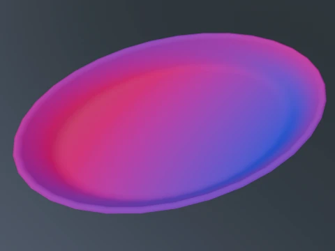 Inner Glow Low Poly Decorative Bowl 3D Model