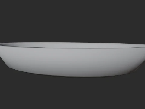 Inner Glow Low Poly Decorative Bowl 3D Model