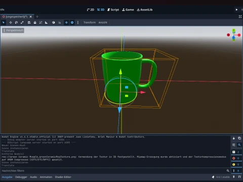 Green Ceramic Mug Game Ready 3D Model