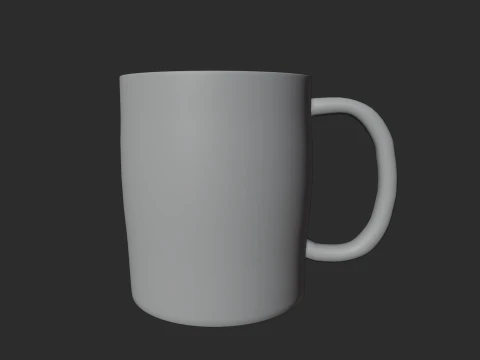 Green Ceramic Mug Game Ready 3D Model