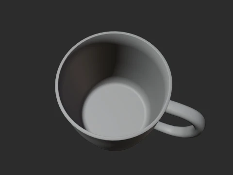 Green Ceramic Mug Game Ready 3D Model