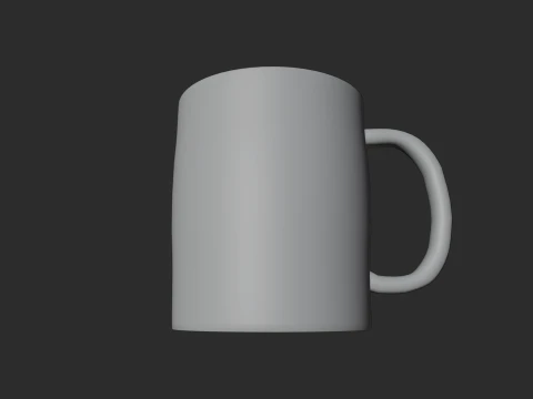Green Ceramic Mug Game Ready 3D Model