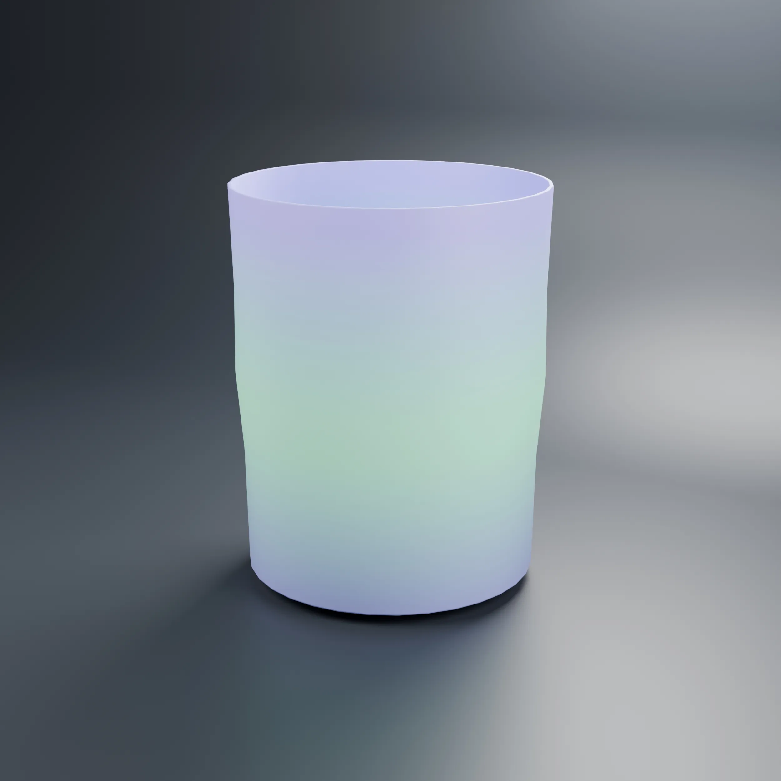 Mint Lilac Plastic Cup Low Poly 3D Model .c4d .max .obj .3ds .fbx .stl .blend 