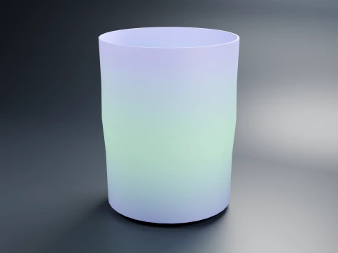 Mint Lilac Plastic Cup Low Poly 3D Model