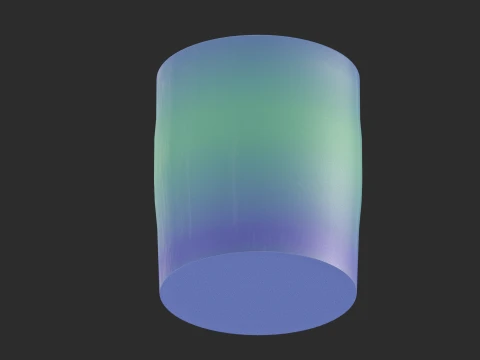 Mint Lilac Plastic Cup Low Poly 3D Model