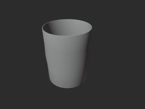 Mint Lilac Plastic Cup Low Poly 3D Model