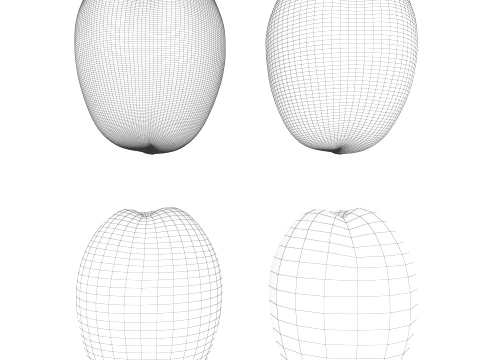 Apricot 02 with 5 LODs PBR 3D Model