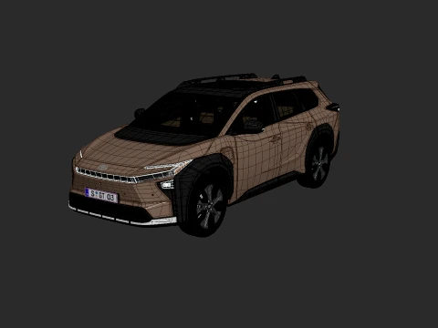 Toyota bZ4X Touring 2026 with interior 3D Model