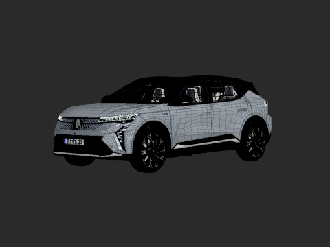 Renault Scenic E-Tech 2025 with interior 3D Model