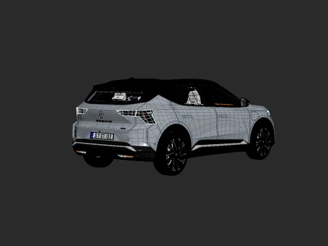 Renault Scenic E-Tech 2025 with interior 3D Model