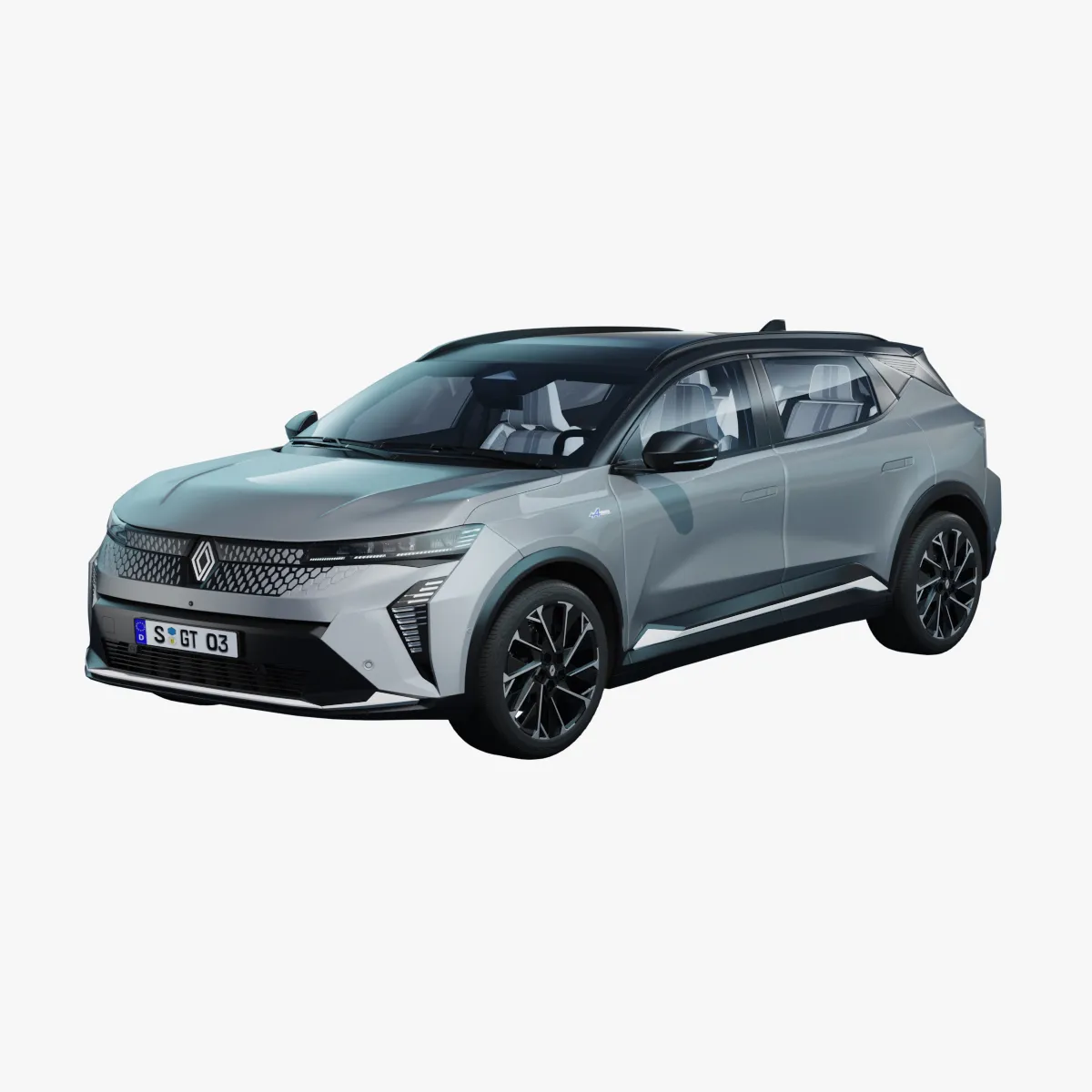 Renault Scenic E-Tech 2025 with interior 3D Model .c4d .max .obj .3ds .fbx .stl .blend 